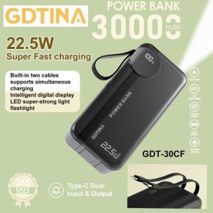 GDTINA 30000mAh 22.5W Super Fast Charging Pøwer Bank