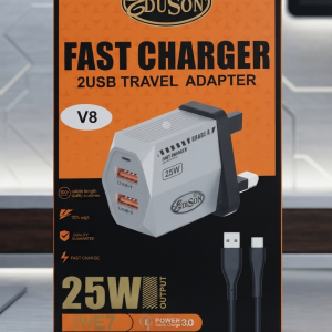 Eduson 25W Fast Charger 2USB Travel Adapter.