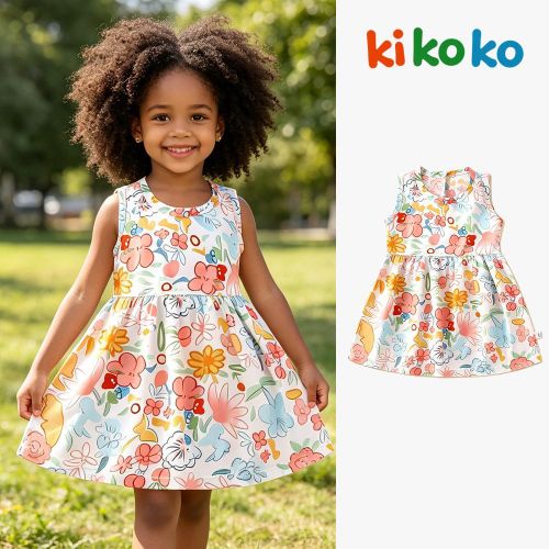 Kikoko Baby Girls Dress Sleeveless