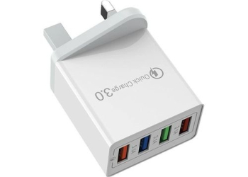 Bolizma 4-Port USB Wall Charger, QC 3.0 Fast Charger