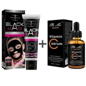 Black Facial Mask + Vitamin C Serum